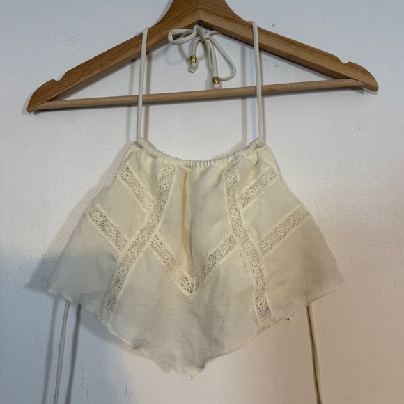 Victoria’s Secret Ivory Lace Handkerchief Hem Halter Top – Size S - Picture 7 of 8